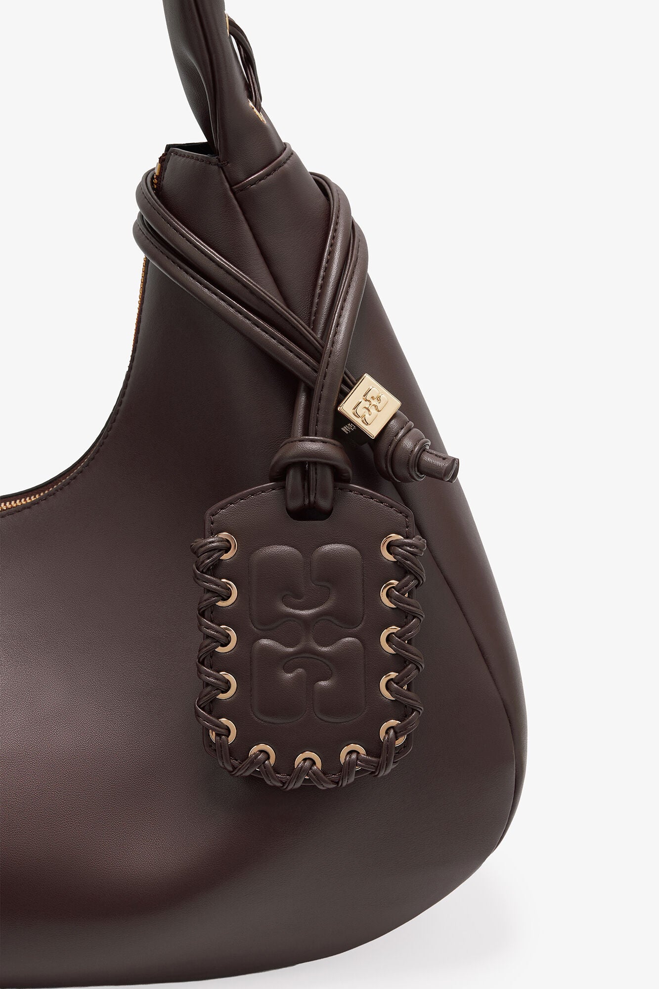 GANNI Medium Laces Hobo Bag - Chocolate Torte