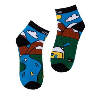 NoFoMo Short Crew Length Socks Art Class