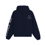 Exhale Label Oversized Hoodie Blue - Up In The Cloud