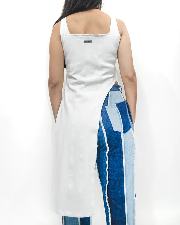 Rising Among Curve ASYM Top - White