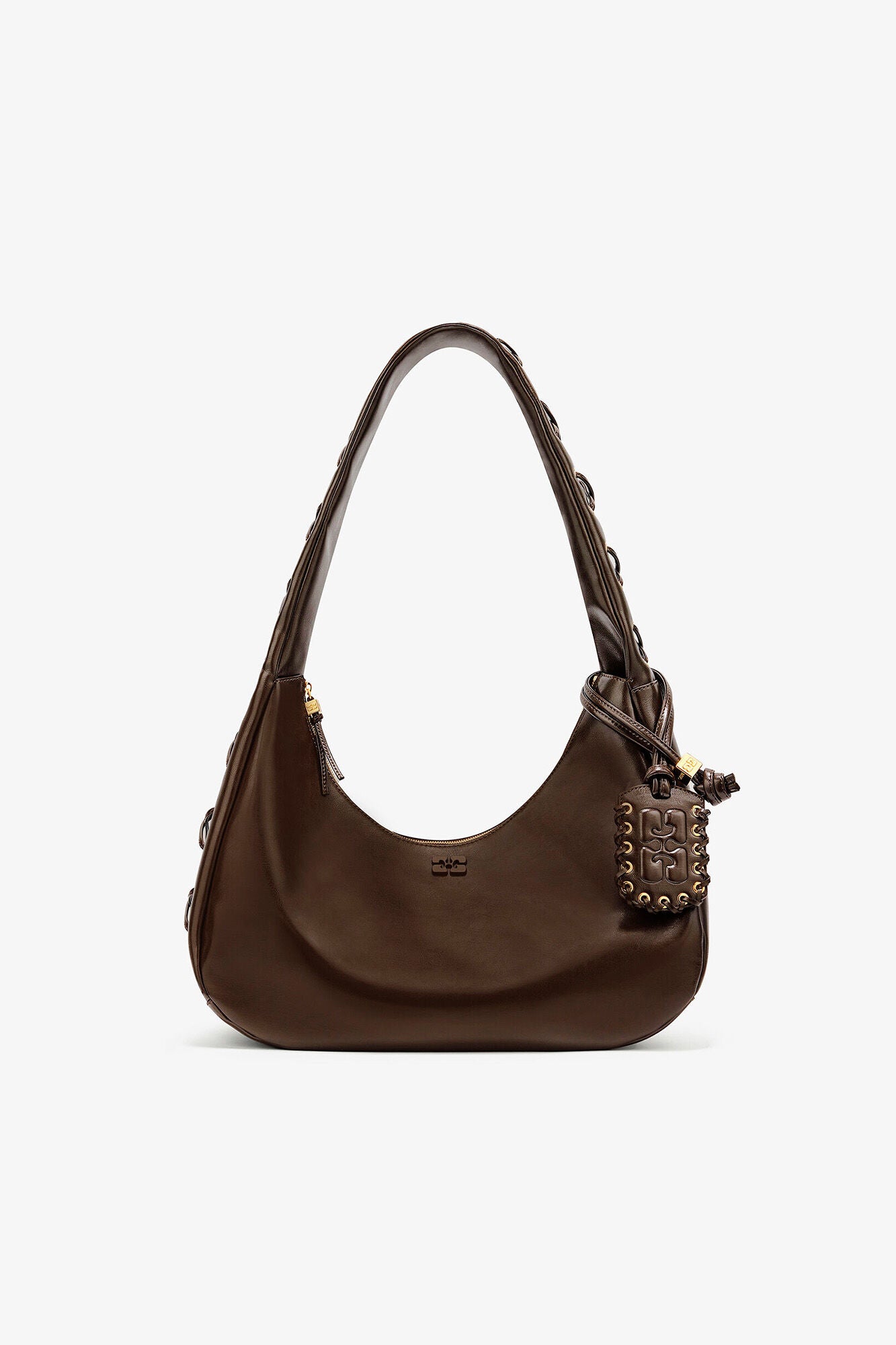 GANNI Medium Laces Hobo Bag - Dark Olive