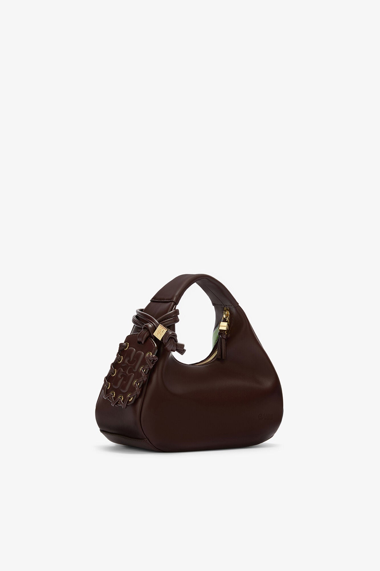 GANNI Daisy Duck Mini Hobo Bag in Brown - Seal Brown