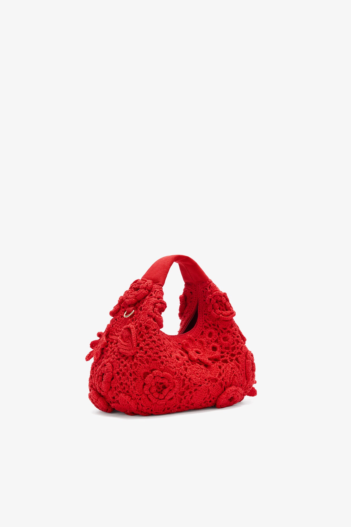 GANNI Mini Hobo Bag in Red Crochet - Goji Berry