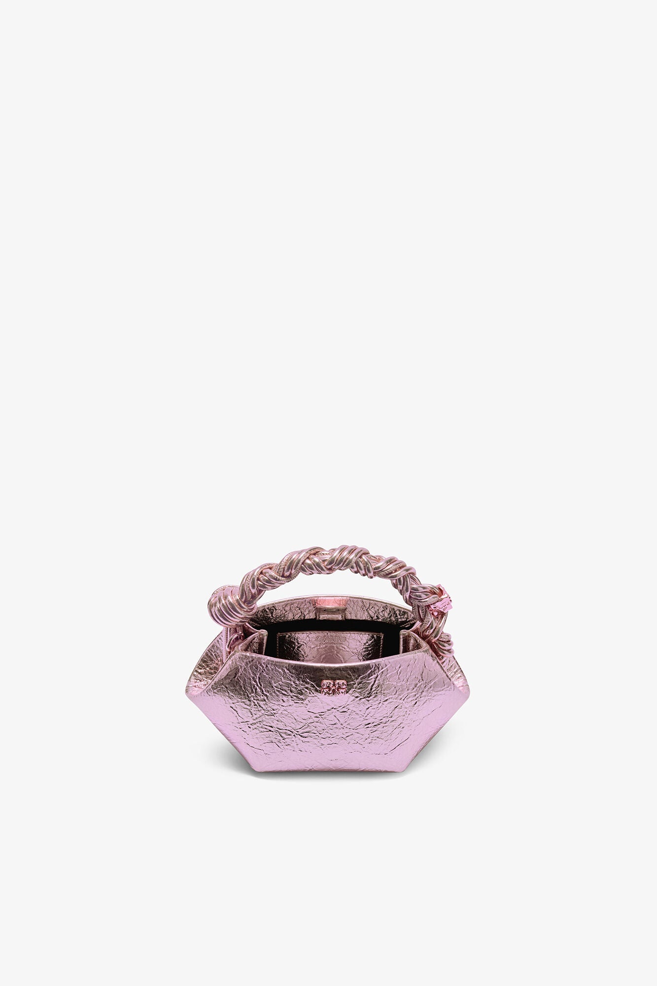GANNI Metallic Mini Bou Bag - Silver Pink