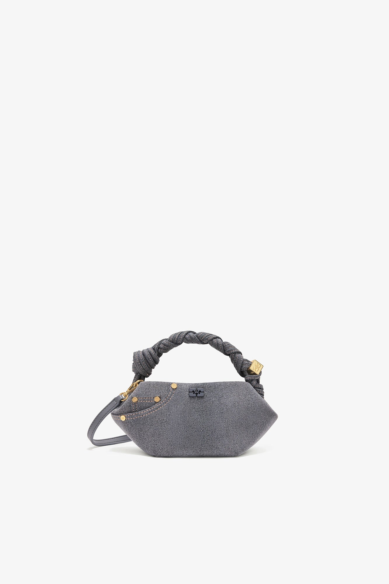 GANNI Washed Grey Mini Bou Bag - Lava Smoke