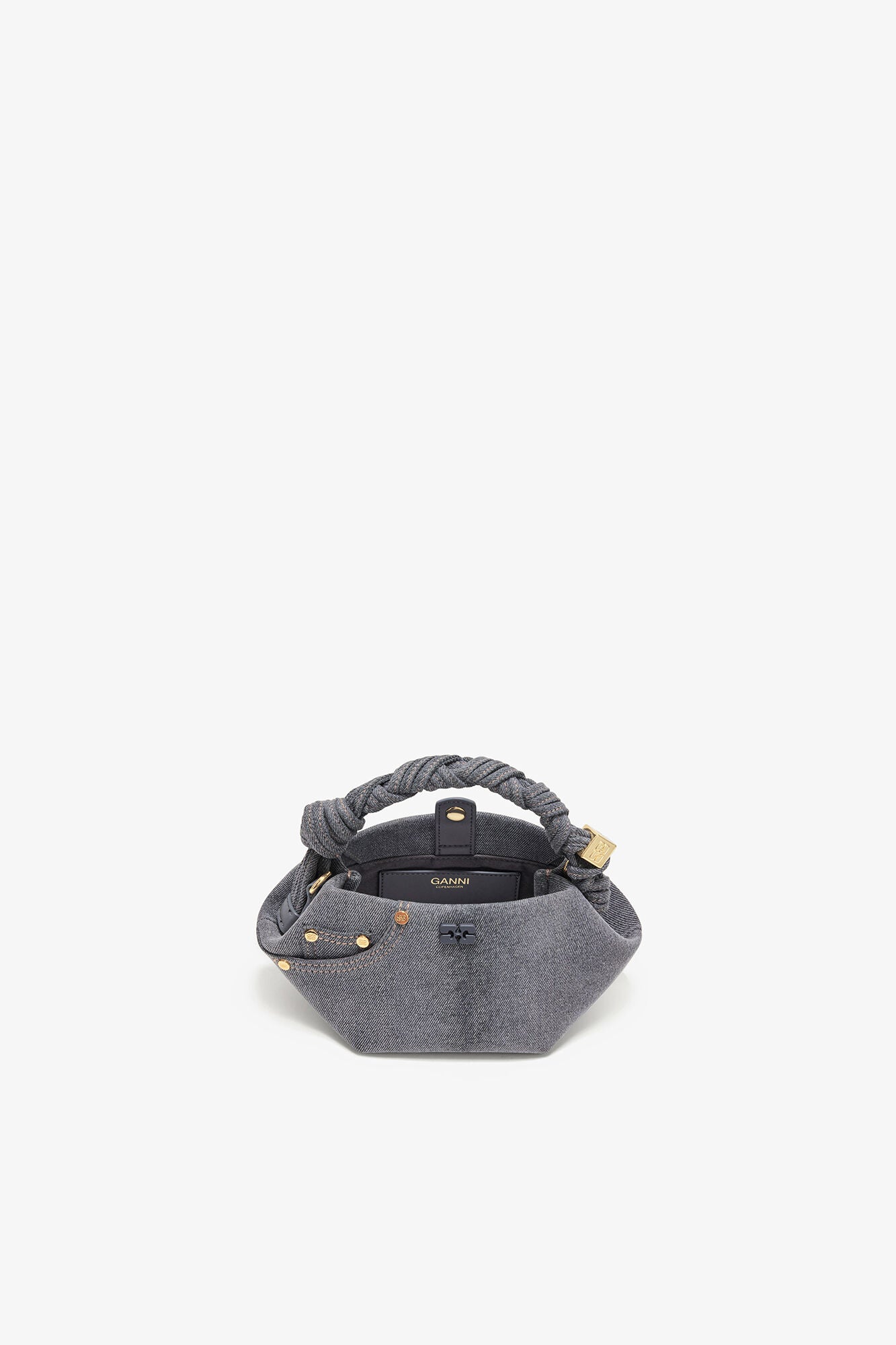 GANNI Washed Grey Mini Bou Bag - Lava Smoke