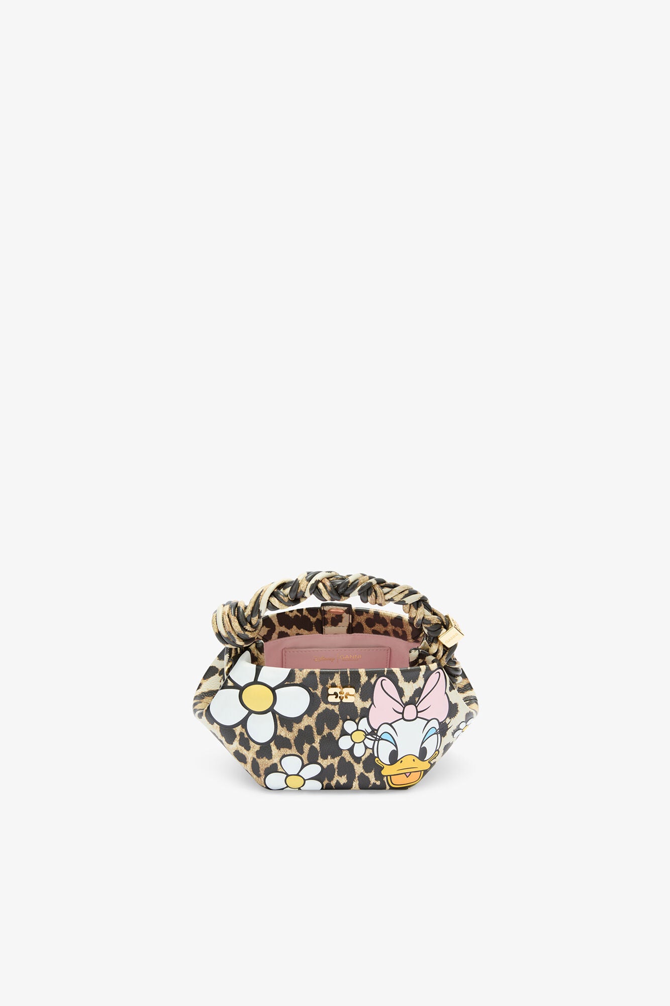 GANNI Daisy Duck Leopard Mini Bou Bag - Almond Milk