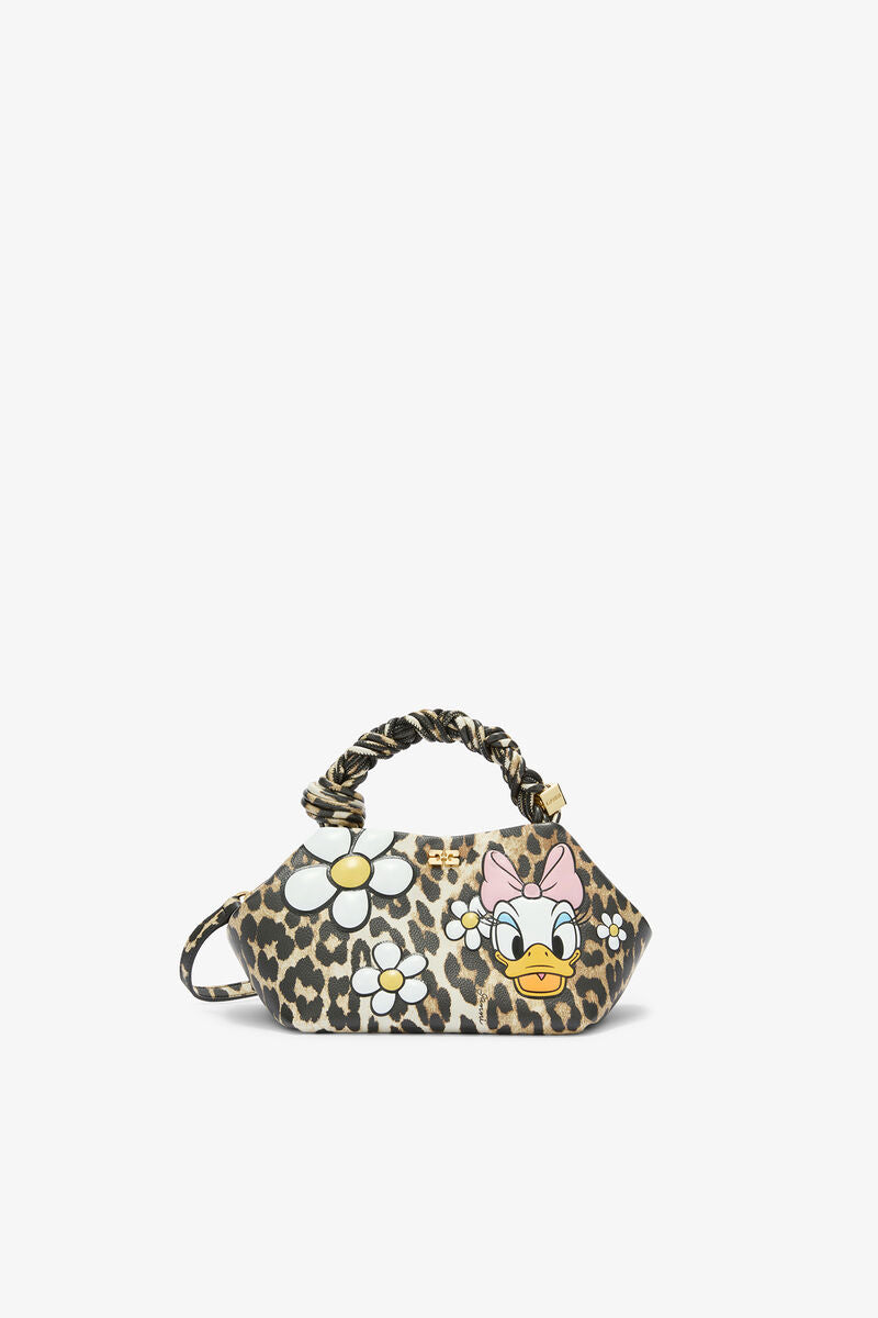 GANNI Daisy Duck Leopard Small Bou Bag  - Almond Milk