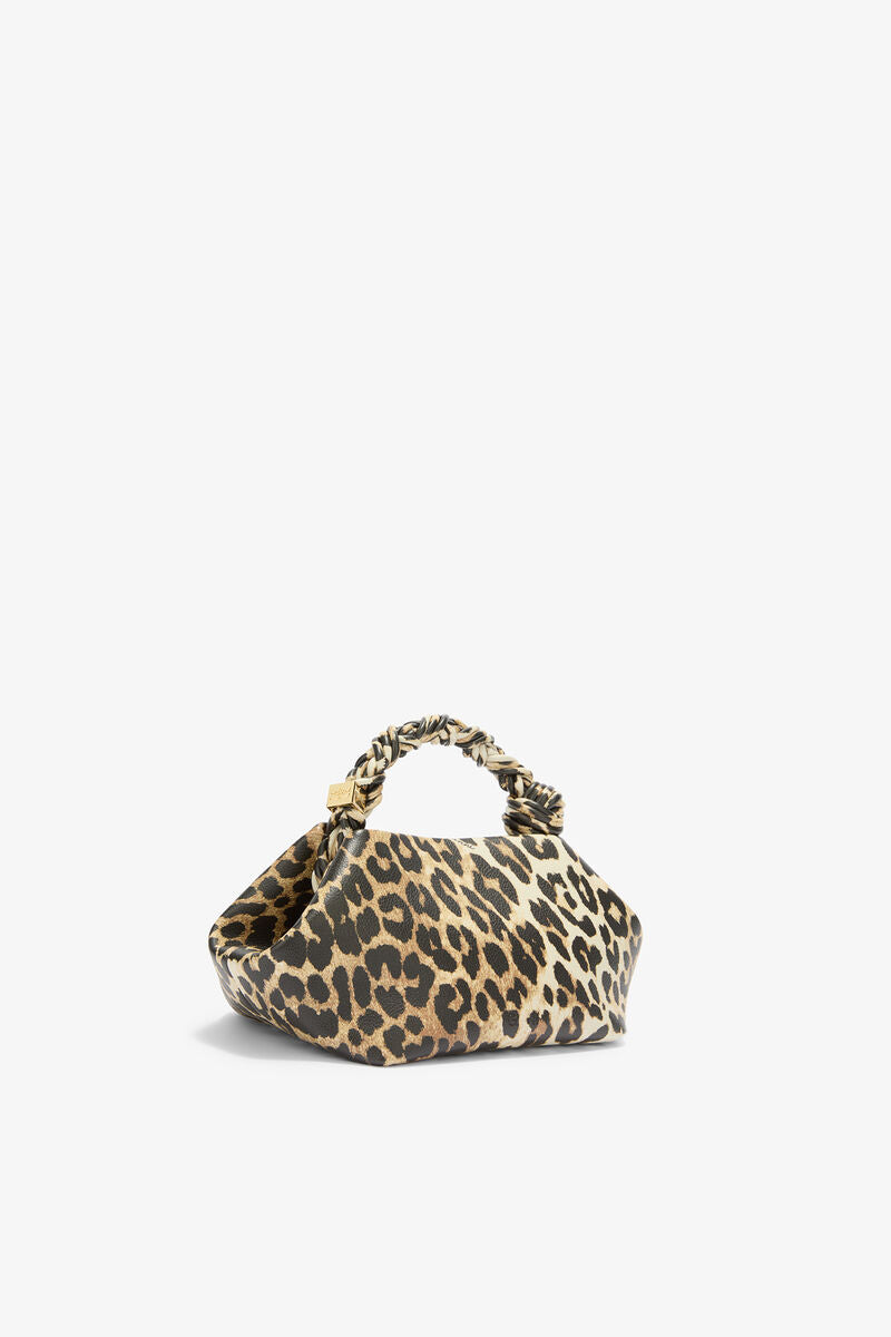 GANNI Daisy Duck Leopard Small Bou Bag  - Almond Milk
