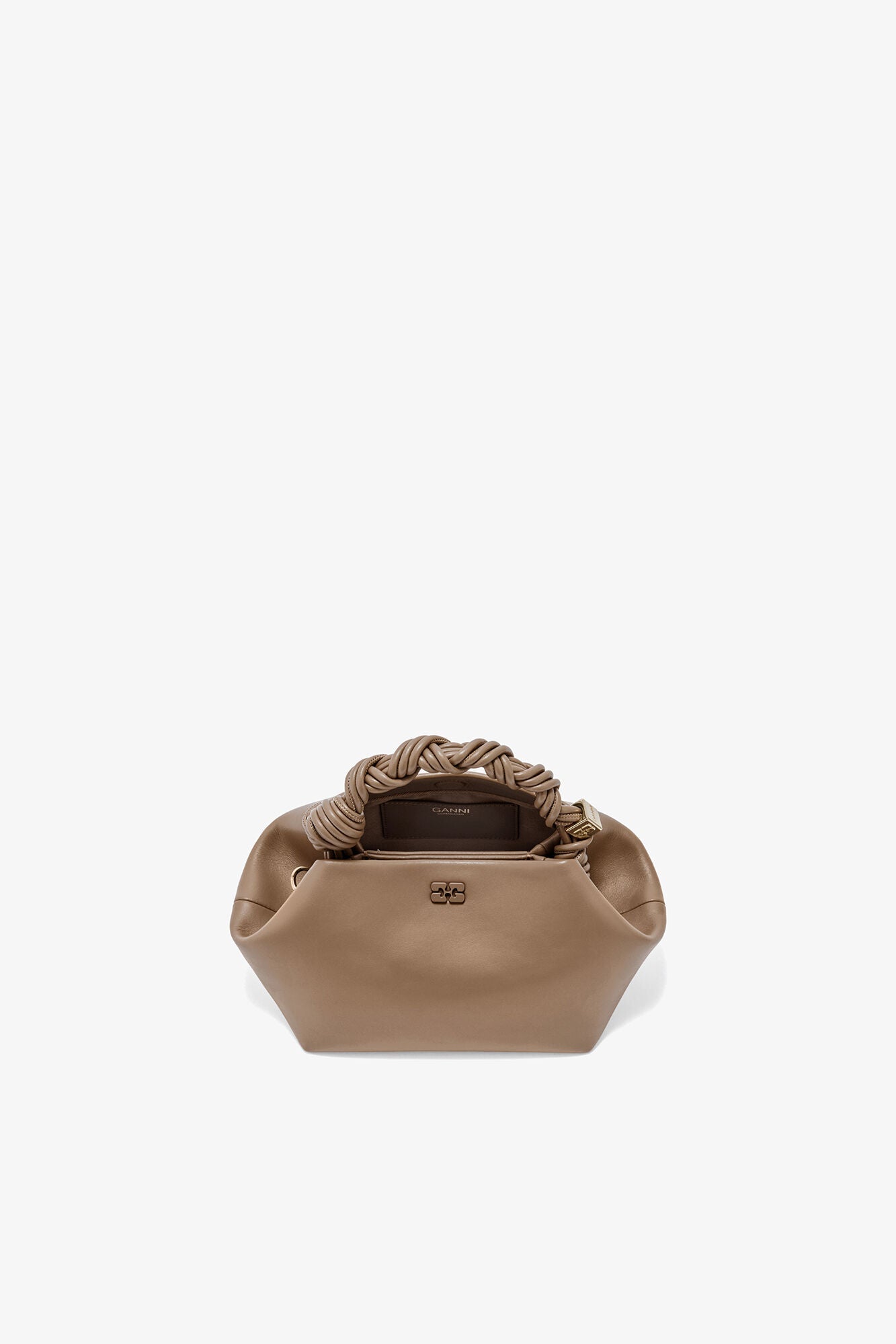 GANNI Small Bou Bag in Brown - Coca Mocha