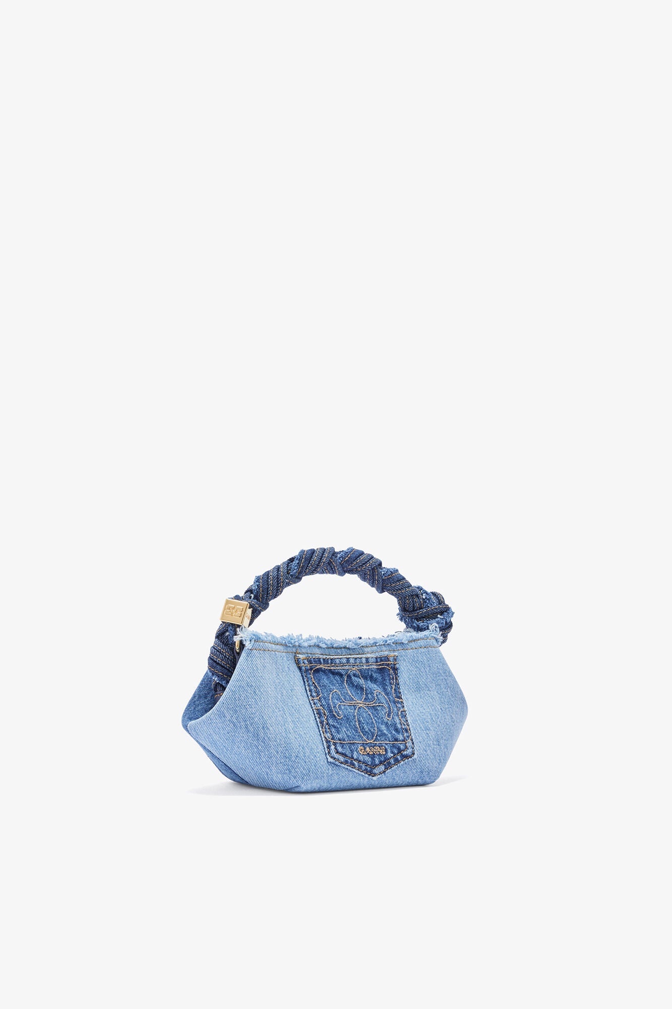 GANNI Mini Bou Bag in Denim - Mid Blue Vintage