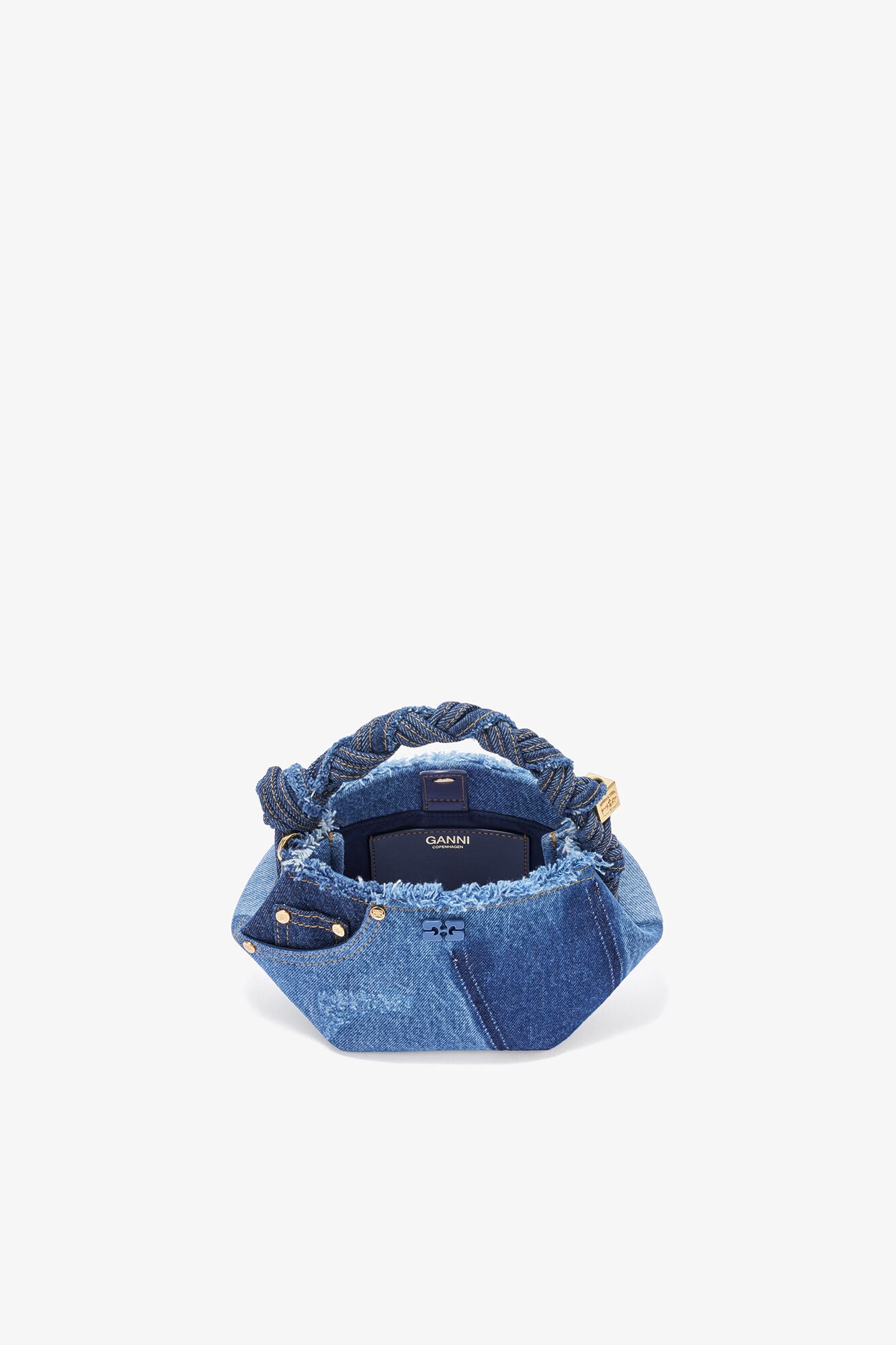 GANNI Mini Bou Bag in Denim - Mid Blue Vintage