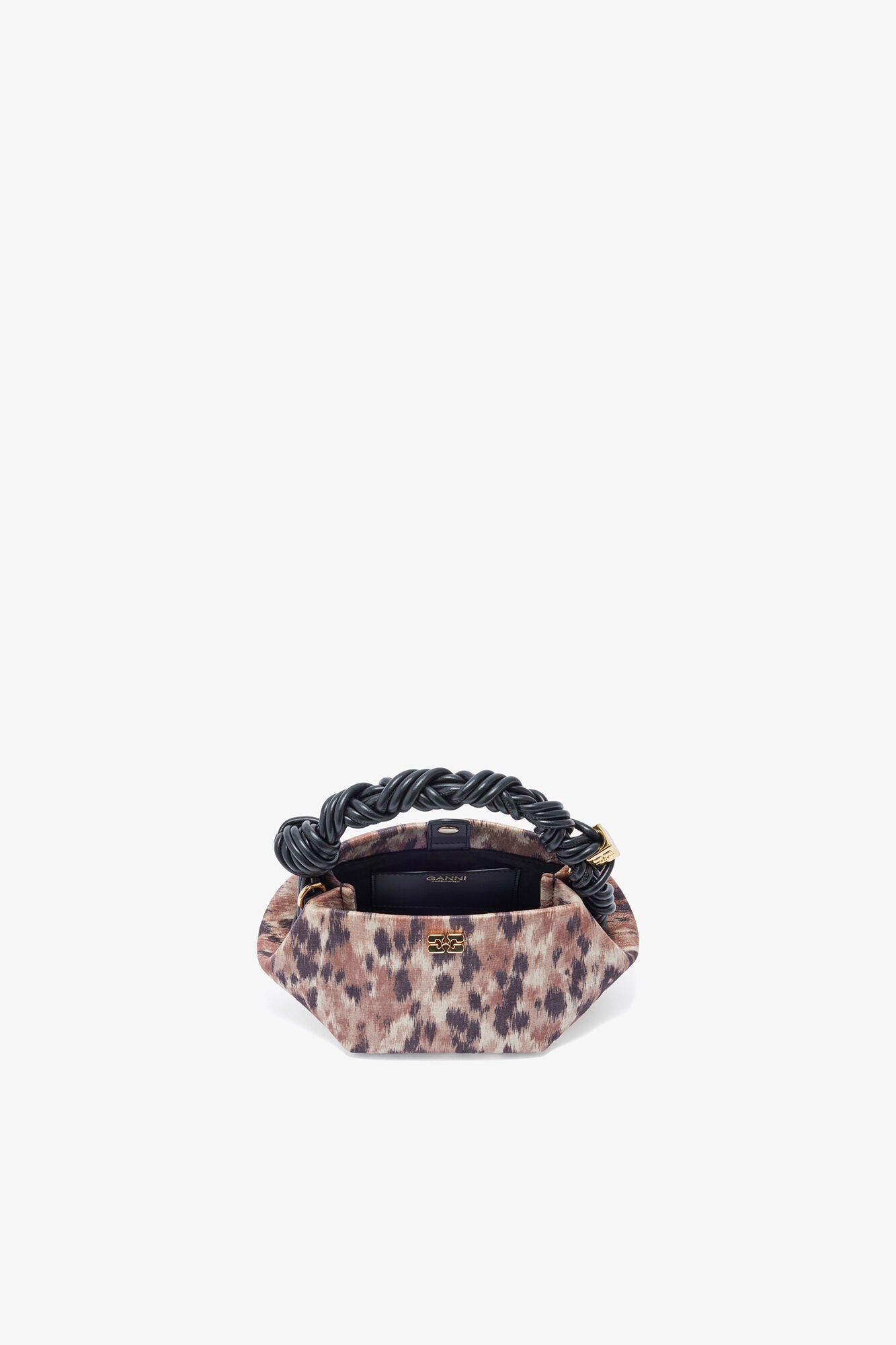 GANNI Mini Bou Bag in Printed Taffeta - Burro