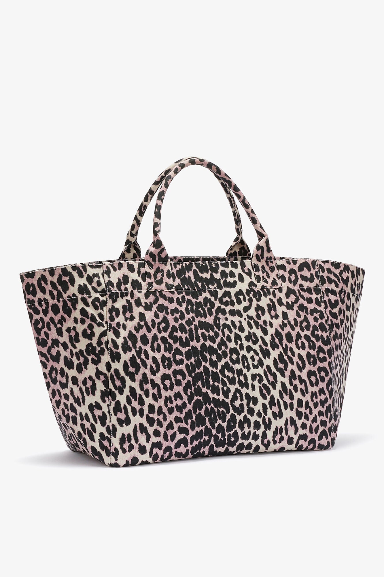 GANNI Leopard Sequin XXL Tote Bag - Bleached Mauve