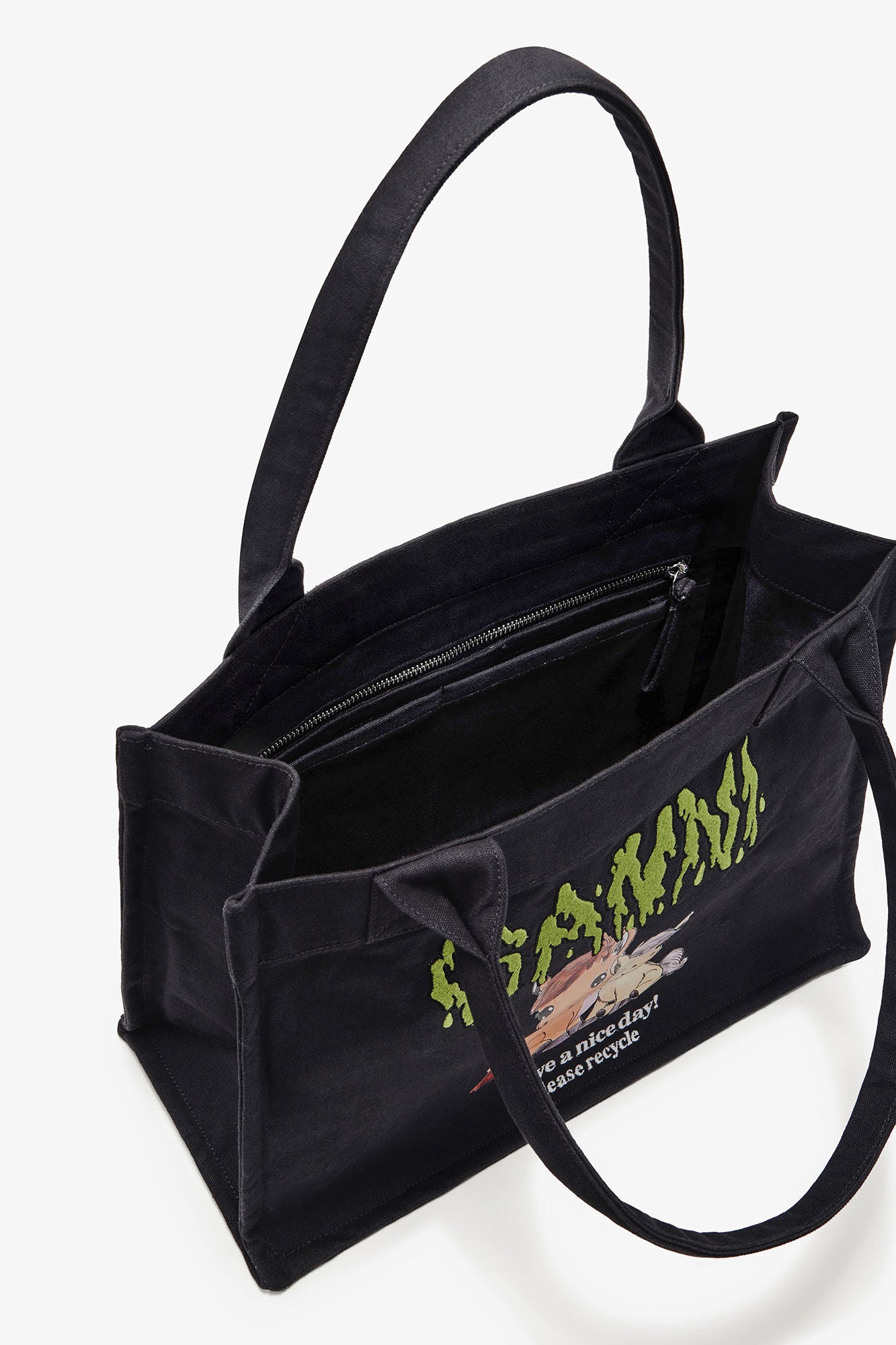 GANNI Pony Printed Large Tote Bag - Phantom