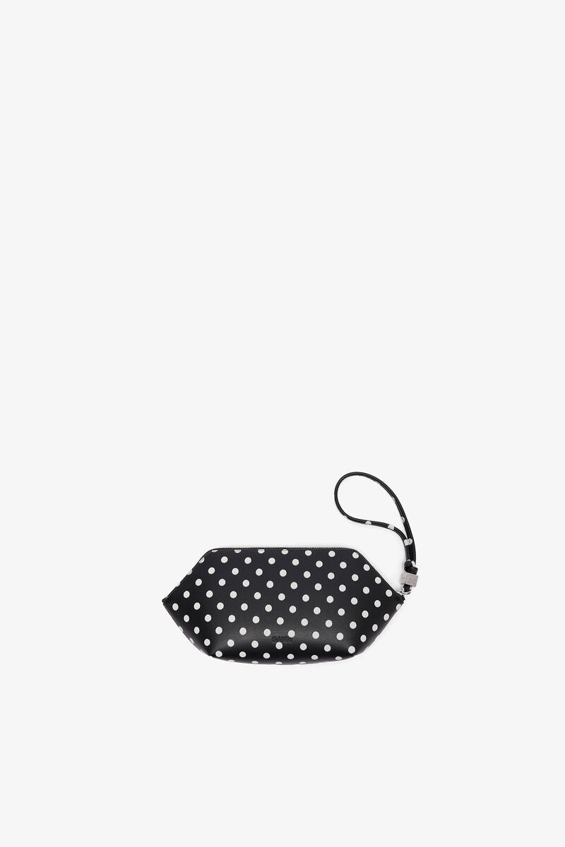 GANNI Bou Make Up Pouch with Dots - Black
