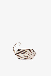 GANNI Bou Make Up Pouch in Zebra - Egret