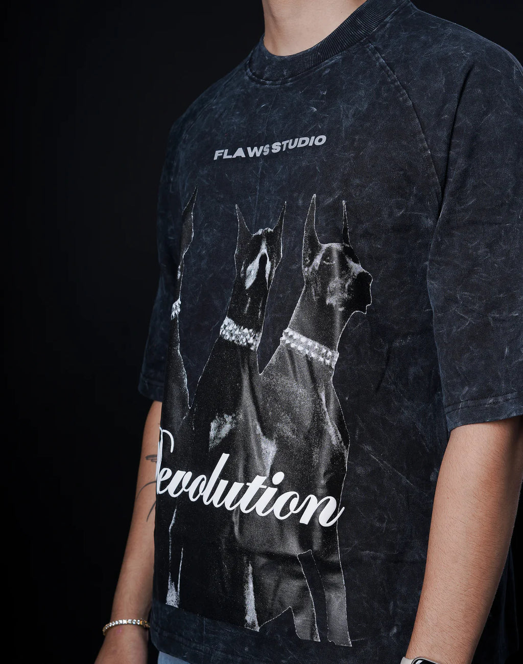 Flaws Oversized Black T- shirt - Flawed Revolution