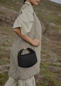 Polene Beri Edition Textured Bag - Black Chain