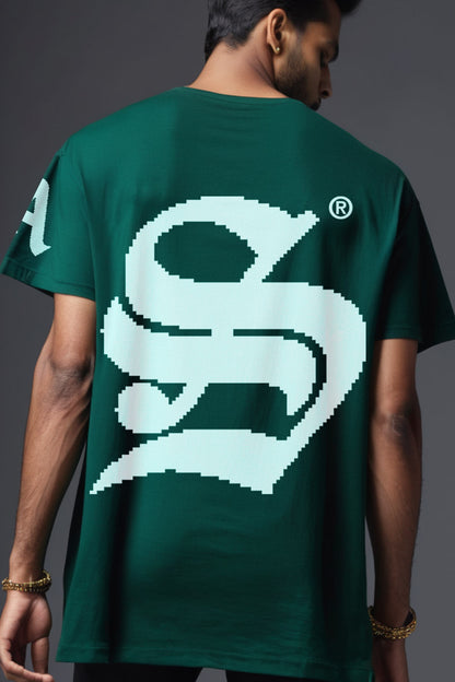 WalaWali 'BIT-MAP' CAS Logo Green Tee