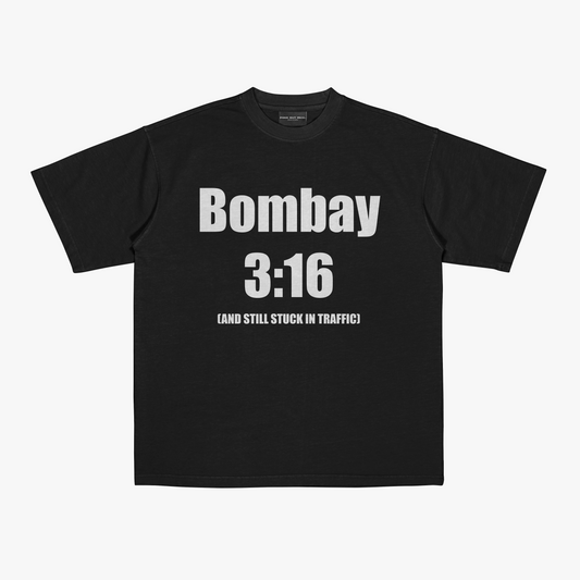 FakeButReal Bombay 3:16 Black Oversize T-Shirt