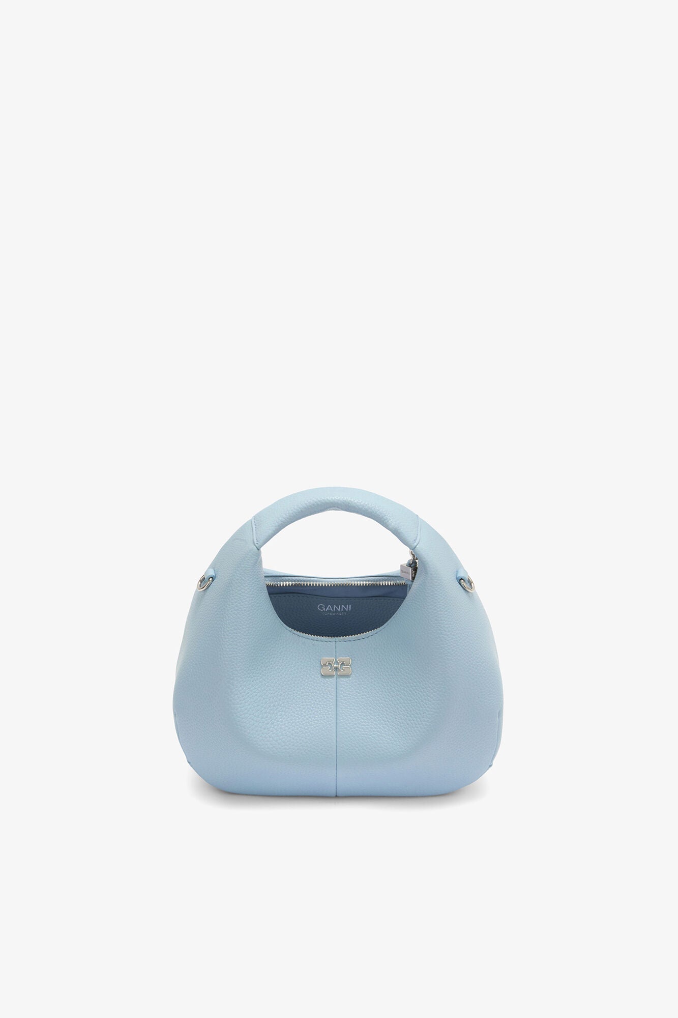 GANNI Mini Hobo Bag in Blue - Celestial Blue