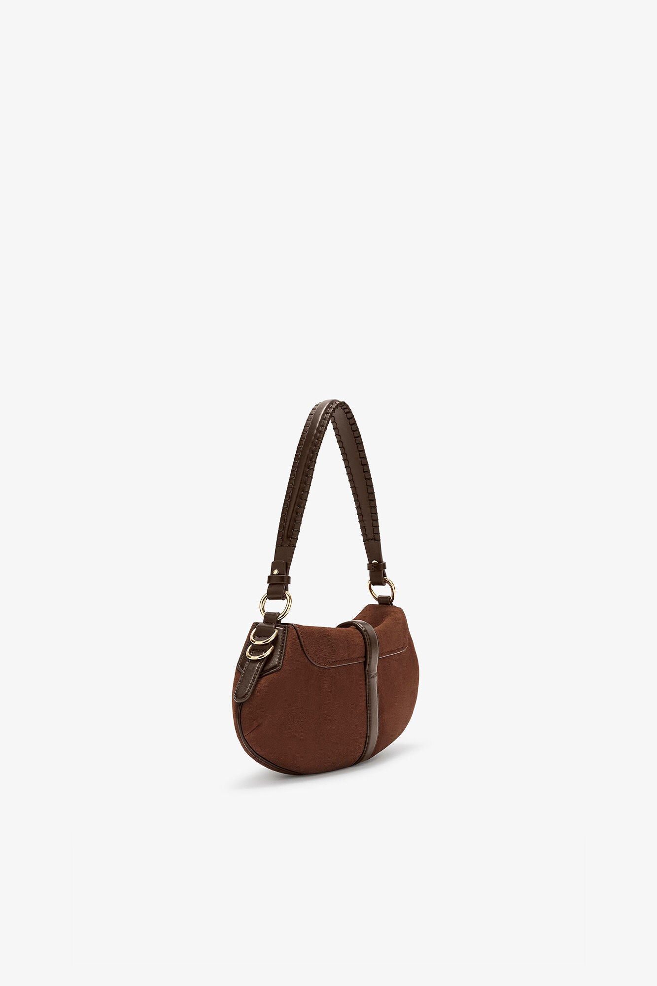GANNI B-Kat Bag in Brown Suede - Chicory Coffee