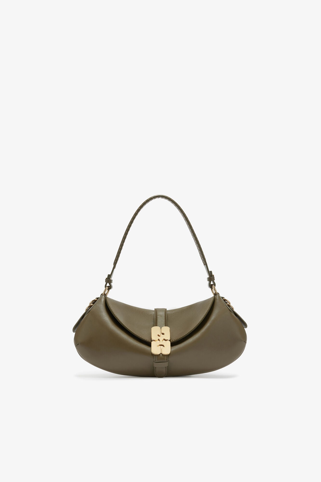 GANNI B-Kat Bag in Green - Military Olive
