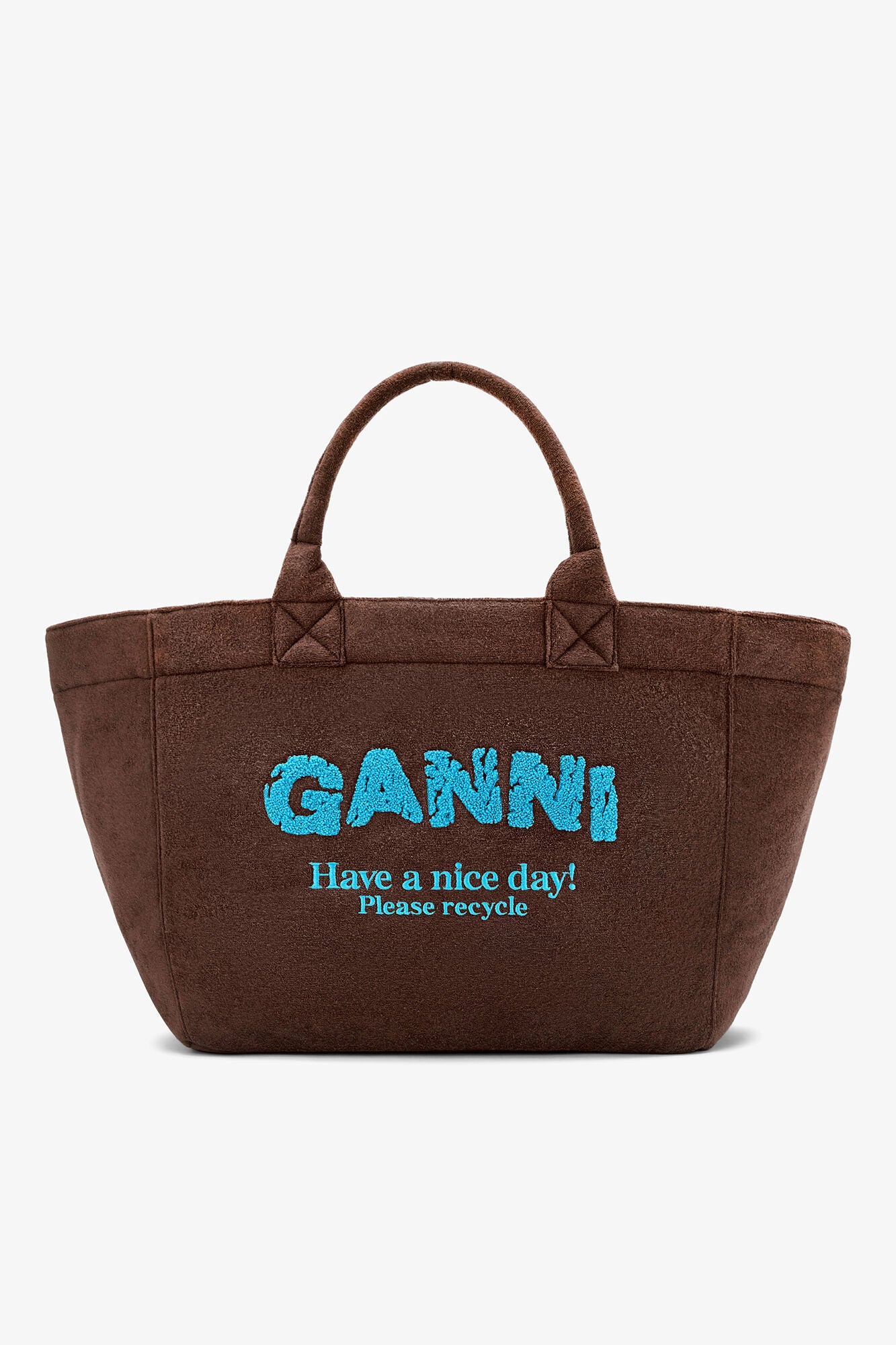 GANNI Reversible Tote XXL in Brown - Chicory Coffee