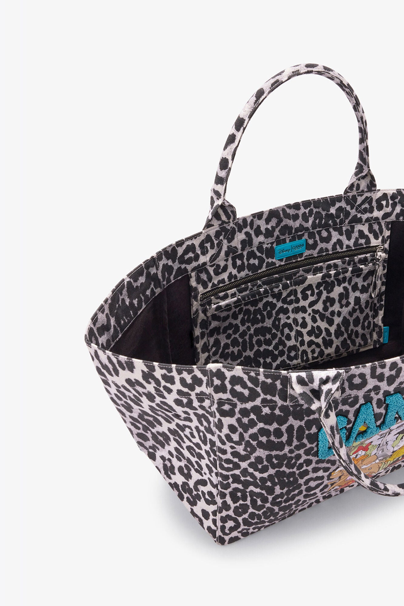 GANNI Tote XXL with Minnie Mouse and Daisy Duck - Silver