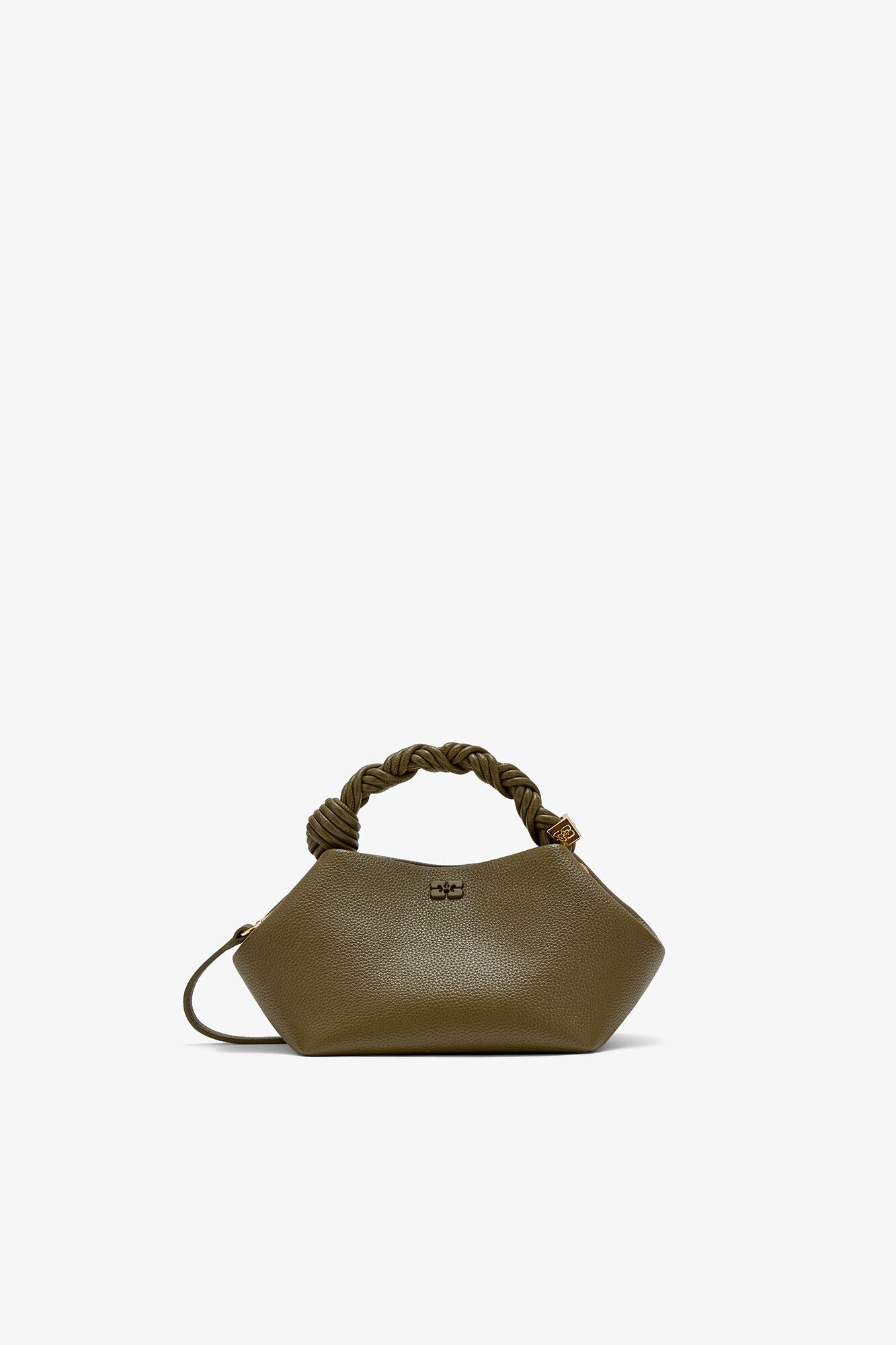GANNI Small Bou Bag in Green - Military Olive