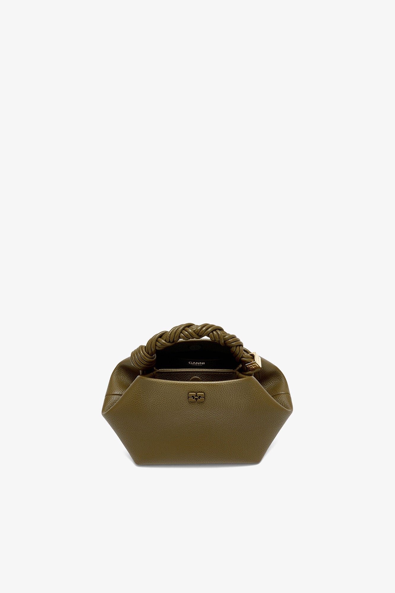 GANNI Small Bou Bag in Green - Military Olive