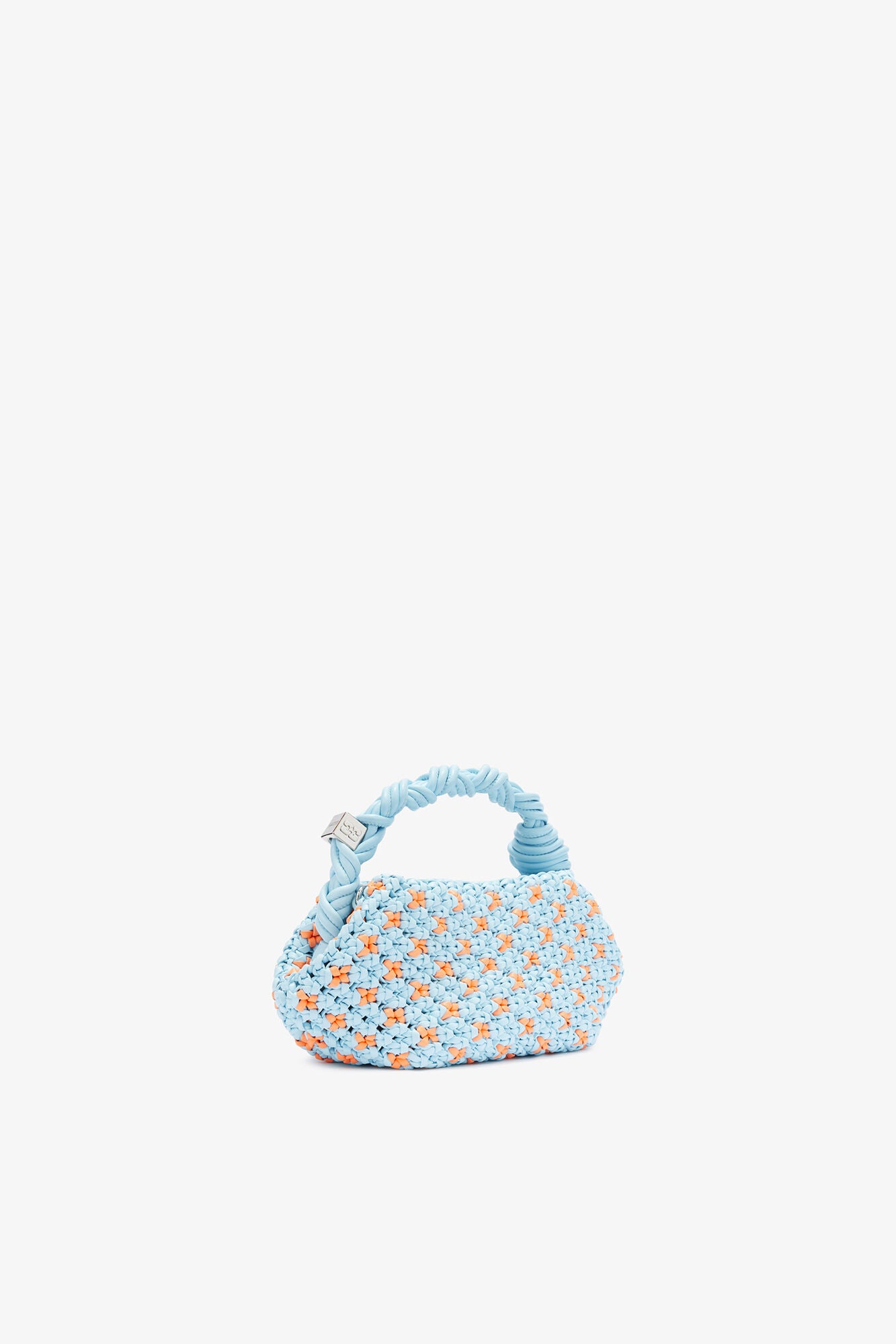 GANNI Mini Bou Bag in Braided Blue - Summer Song