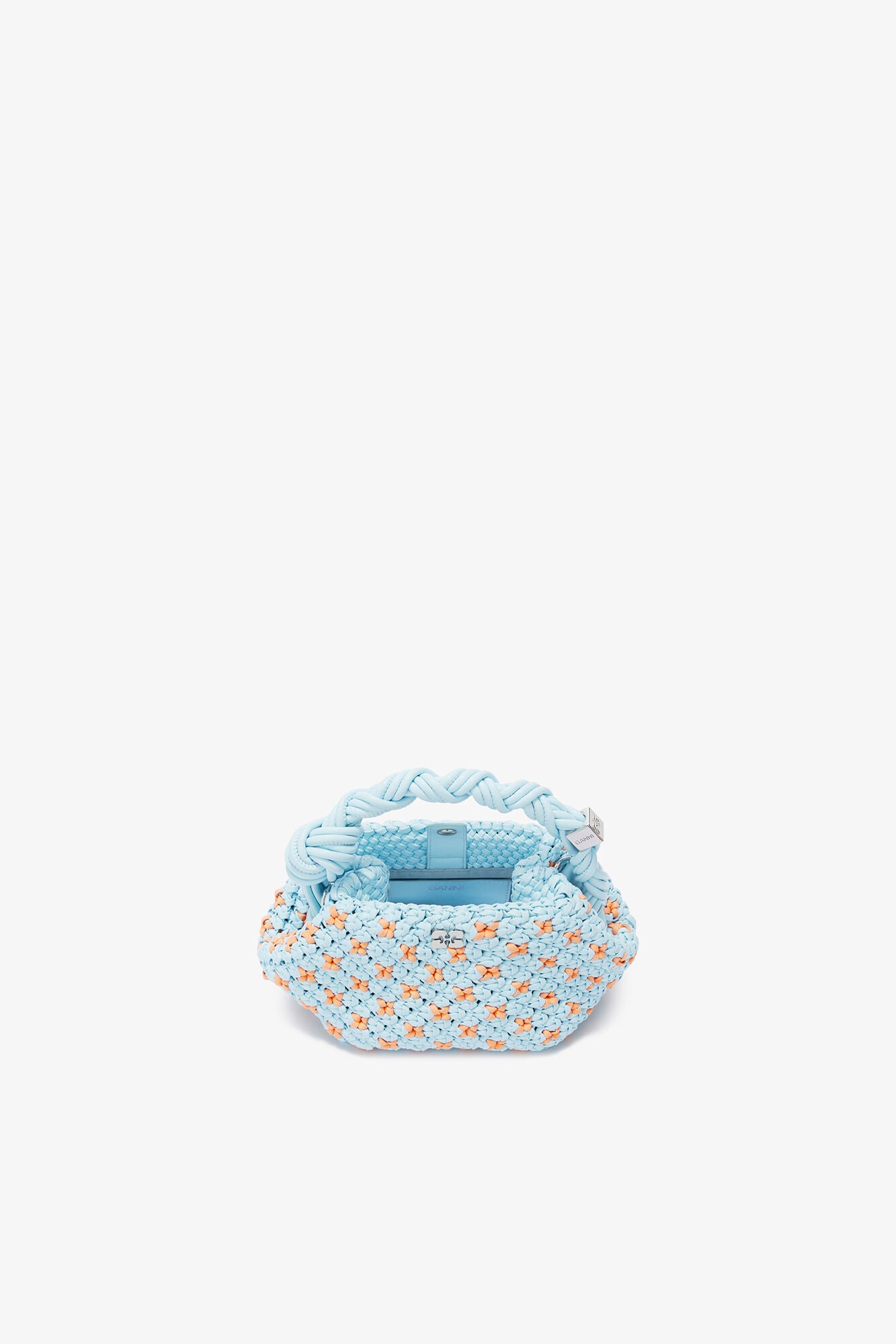 GANNI Mini Bou Bag in Braided Blue - Summer Song