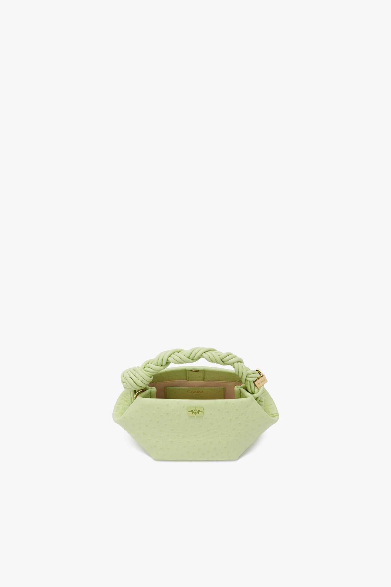 GANNI Mini Bou Bag in Green Ostrich - Lily Green