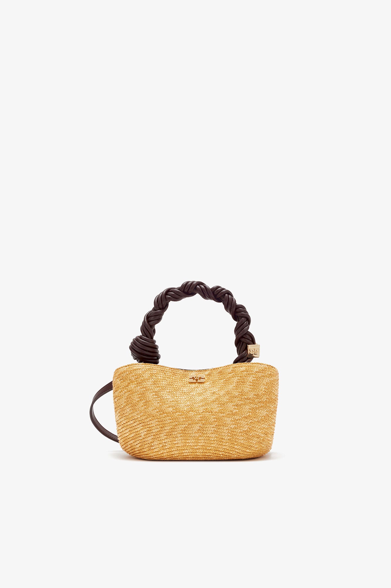 GANNI Mini Bou Bag in Straw - Italian Straw