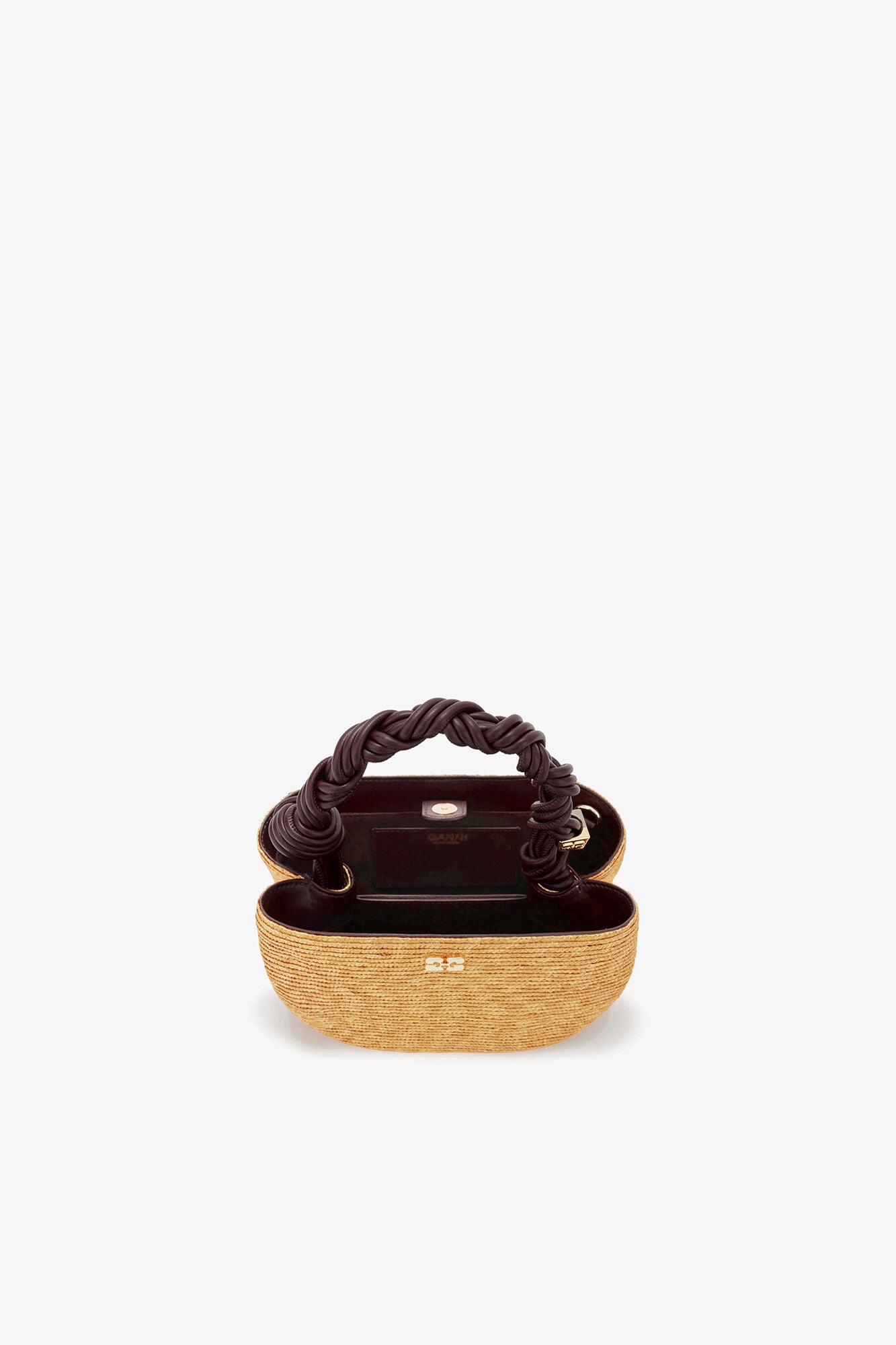 GANNI Mini Bou Bag in Straw - Italian Straw