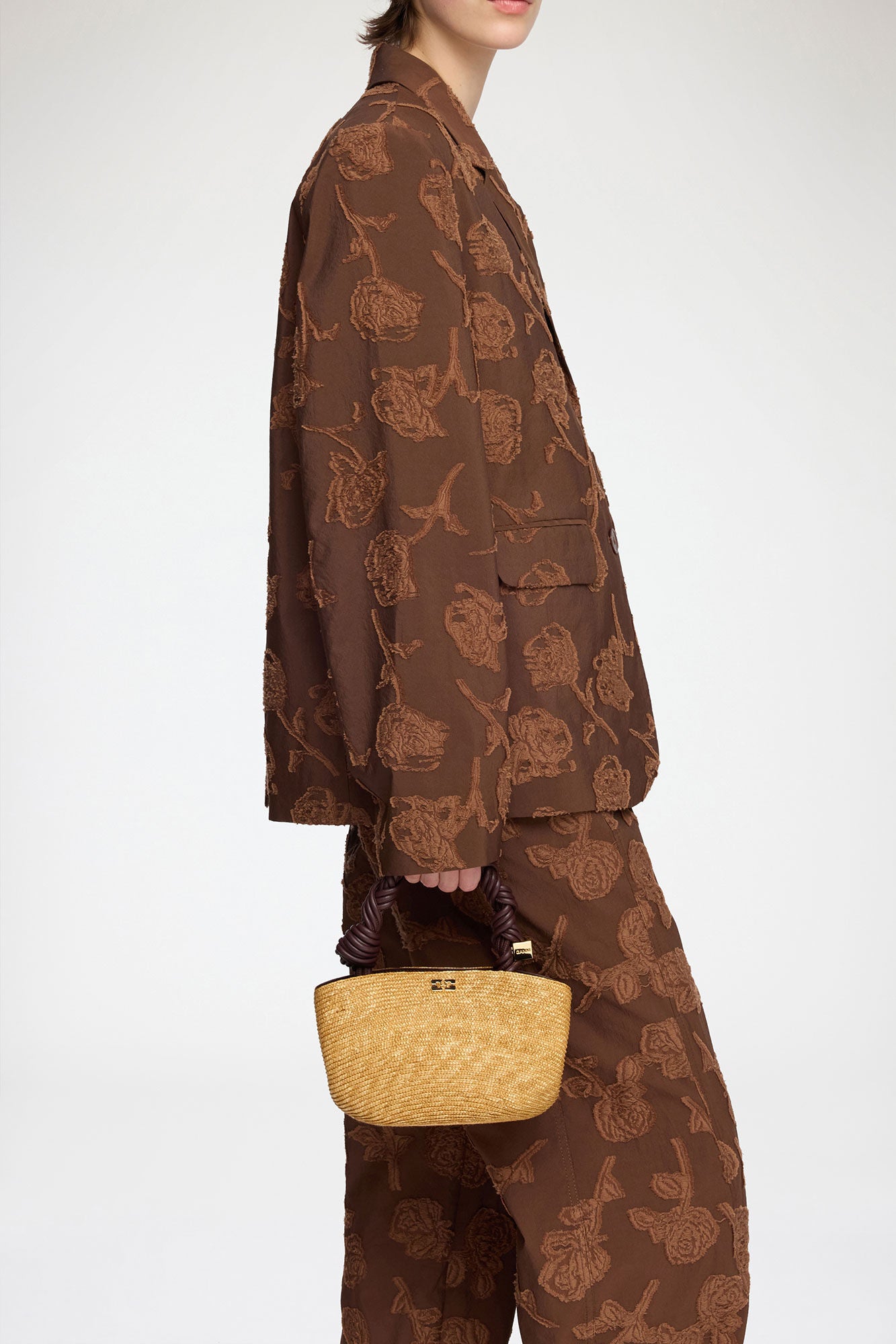 GANNI Mini Bou Bag in Straw - Italian Straw