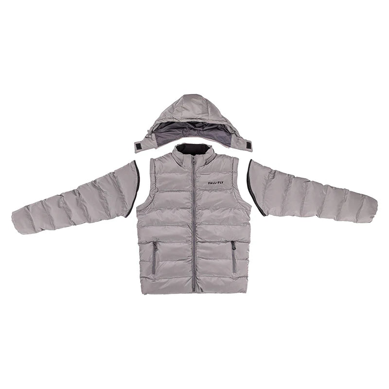 Fall Fly Modular Puffer Jacket Silver