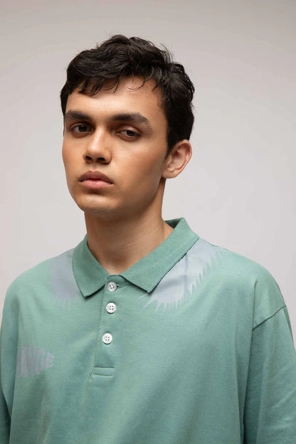 WalaWali Change is Noisy Oil Blue Polo T-Shirt