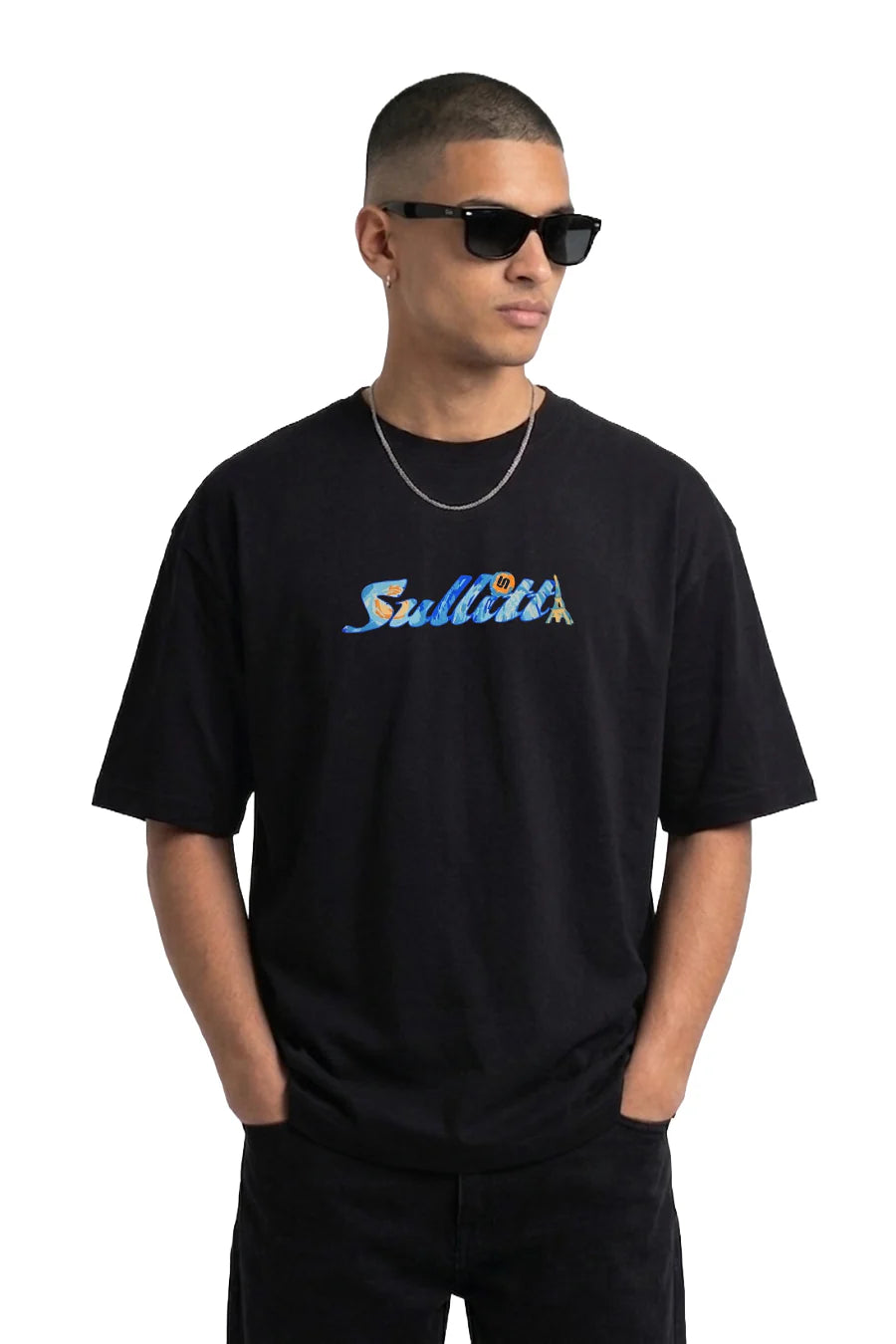 Sullitt Oversized Black T-Shirt - City Of Nights