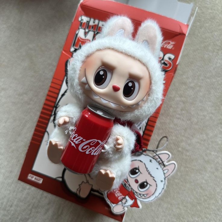 Pop Mart Labubu The Monsters Coca Cola Series Happy Factor Vinyl Plush Figure
