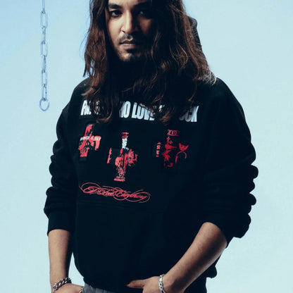 Epic Oversized Hoodie Black - 3 Cross