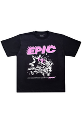 Oversize Black T-shirt 'Starstruck'