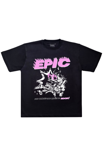 EPIC Oversize Black T-shirt 'Starstruck'