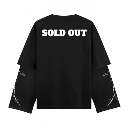 Epic Oversized Black Full Sleeve T-Shirt - Cross V2