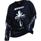 Epic Oversized Black Full Sleeve T-Shirt - Cross V2