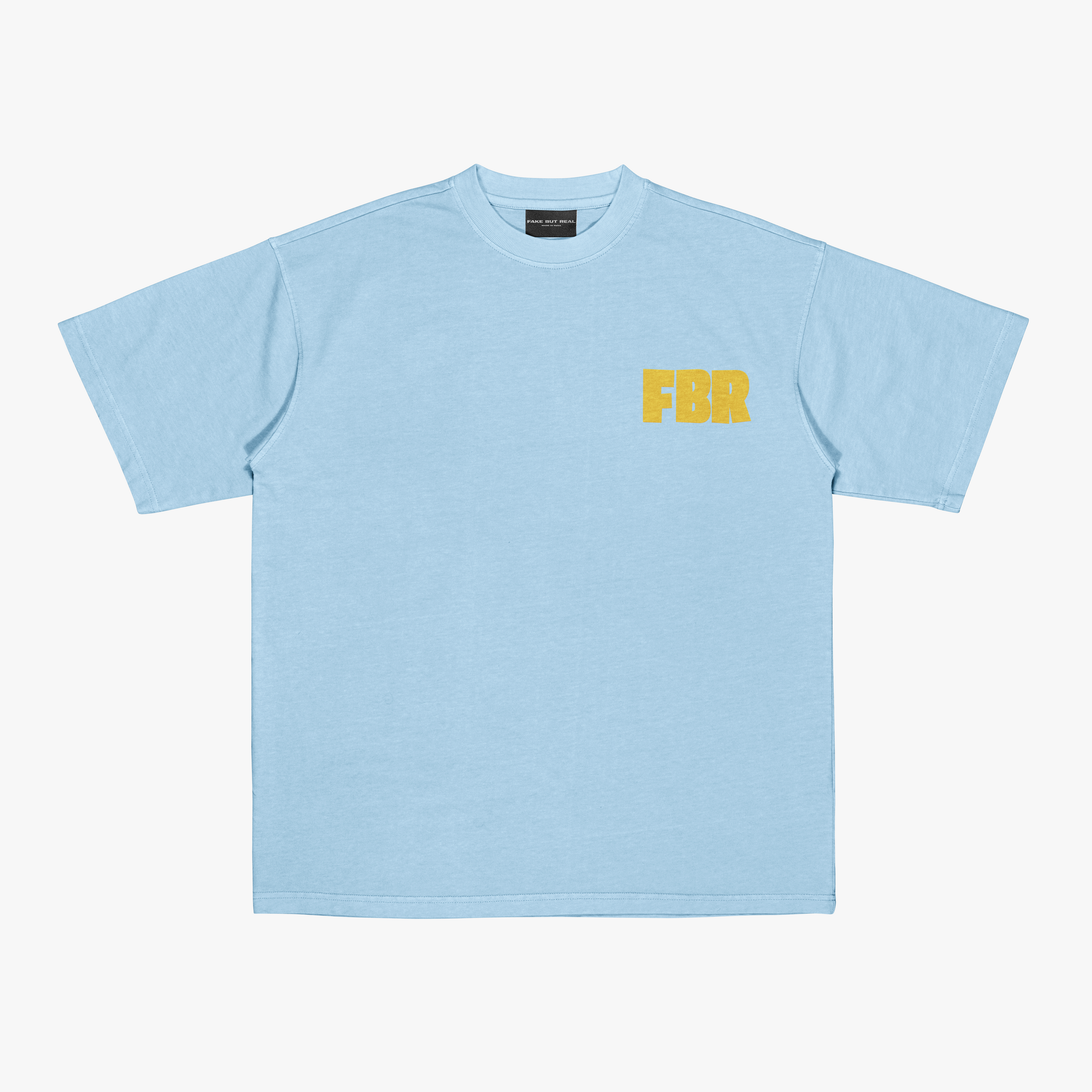 FakeButReal 'Des Blue' Blue Oversize T-Shirt