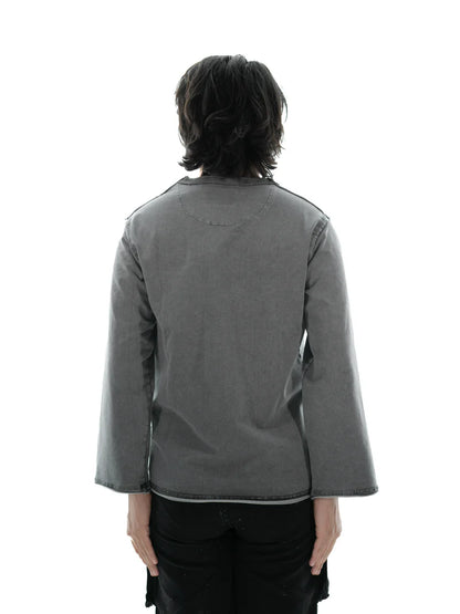 Fall Fly Gray Long Sleeve Dyed Jersey