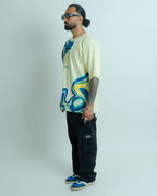 Vako Oversized Yellow T-Shirt - Scribbling